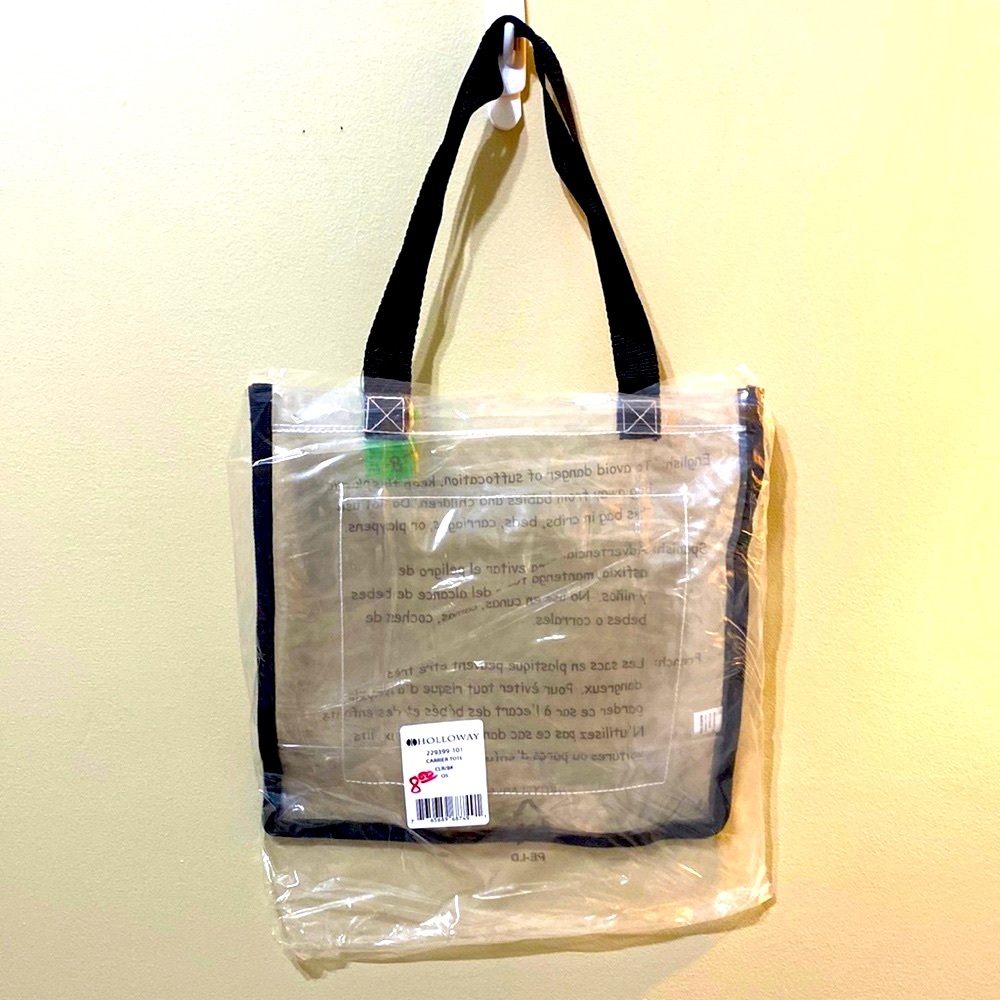 Clear Tote - open top with interior pocket